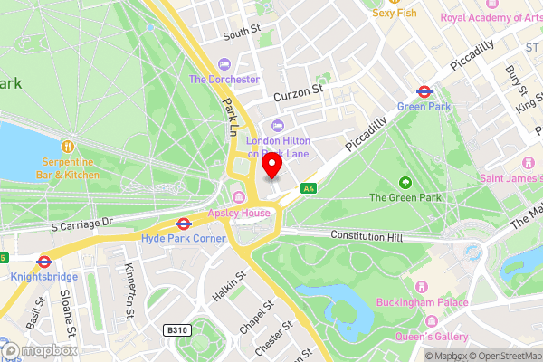 InterContinental London Park Lane, an IHG Hotel - Hotel Location Map