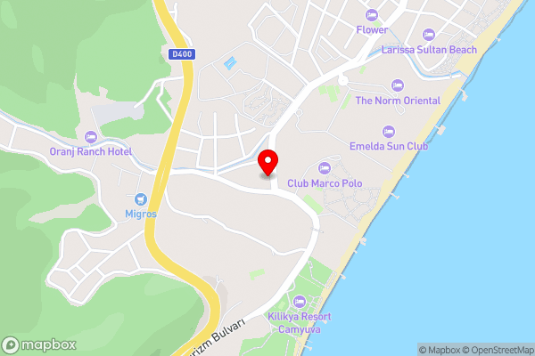 İpek Bungalov Çamyuva - Hotel Location Map