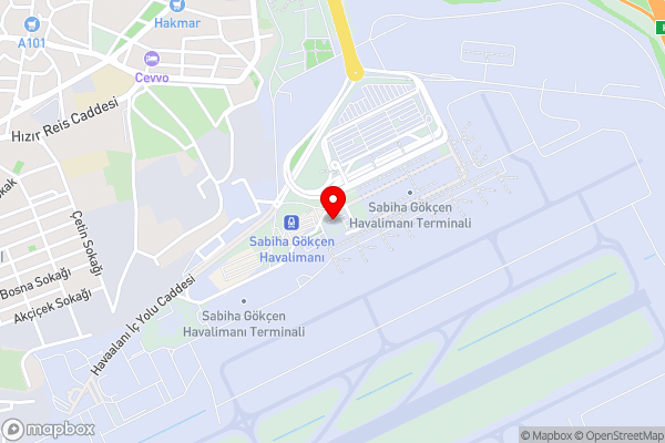 ISG Sabiha Gökçen Airport Hotel - Hotel Location Map