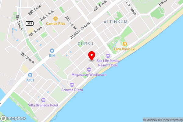 İsinda Hotel - Hotel Location Map