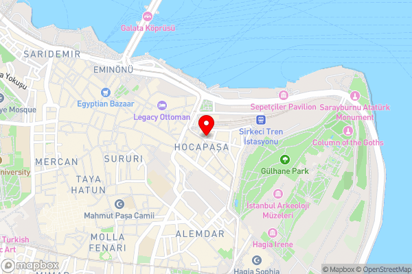 Istanbul Sirkeci Hotel - Hotel Location Map