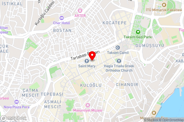 istiklal dora hotel - Hotel Location Map