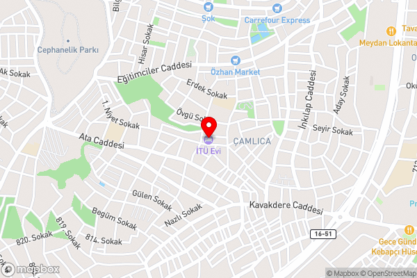 ITU Evi Bursa - Hotel Location Map