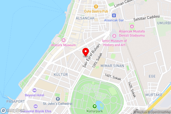 Izmir City Center Alsancak - Hotel Location Map