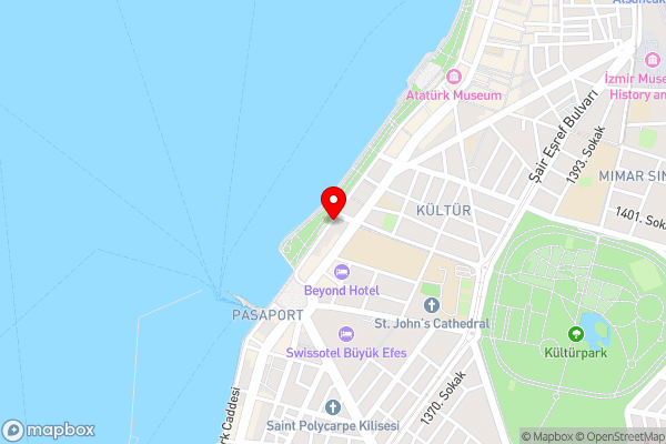 Izmir Palas Hotel - Hotel Location Map