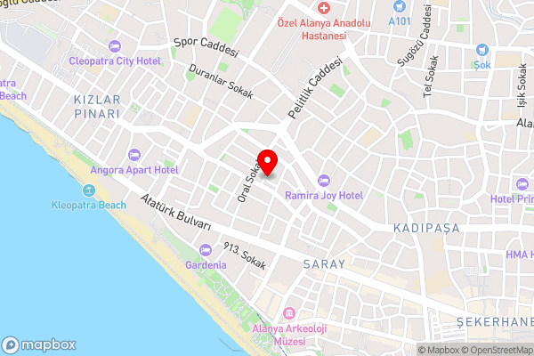 Jasmin 9 2+1 - Hotel Location Map