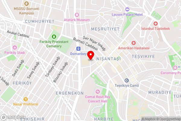 Jazz Hotel Nisantasi - Hotel Location Map