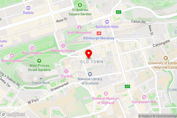 JOIVY 1 bed Flat in Old Town, next to St Giles Cathedral - Hotel Location Map