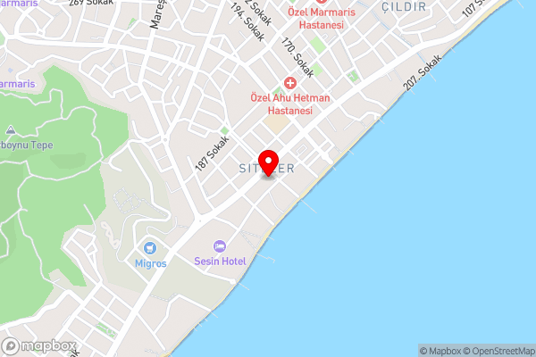 Julian Marmaris - Hotel Location Map