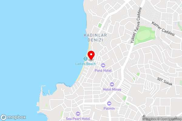 Jura Hotels Ada Beach Kuşadası - Hotel Location Map
