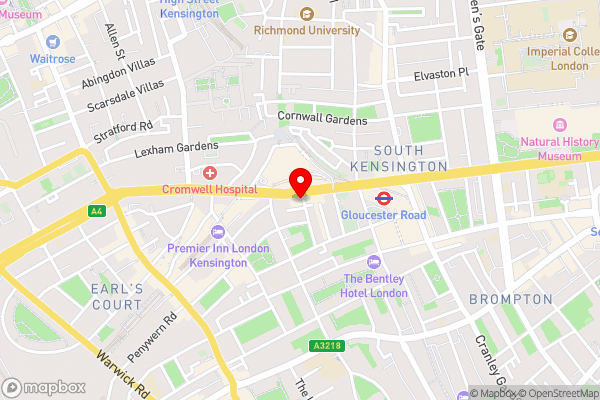 K Hotel Kensington - Hotel Location Map