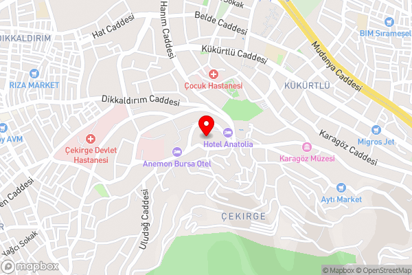 Kadi Konagi Thermal Hotel - Hotel Location Map