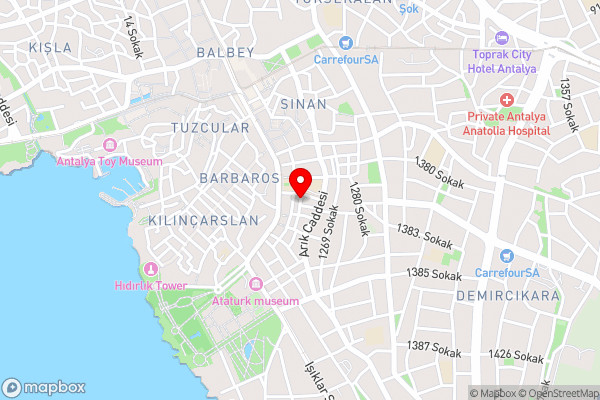 Kaleiçi benzersiz donanımlı müthiş teras keyfi uygun fiyat EV - Hotel Location Map