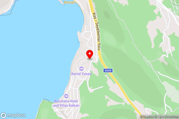 Kalkan lovely 1 bedroom holiday rental - Hotel Location Map