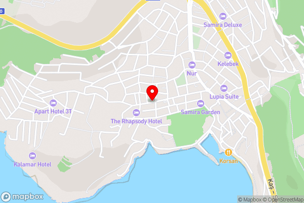 Kalkan Saray Suites Hotel - Hotel Location Map