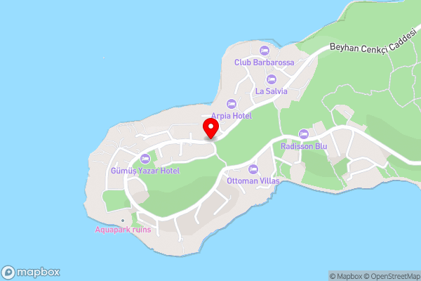 Kanyon Villas Kaş Peninsula - Hotel Location Map