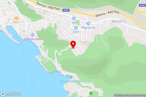 Kaş Ay Işığı Suit Apart - Hotel Location Map