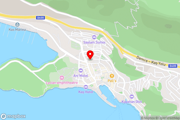 KAŞ EVDERHAN - Hotel Location Map