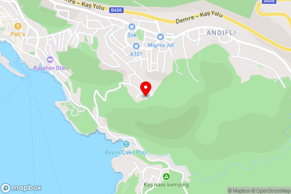 Kaş Güzey apart 3+1 Doğa ve deniz manzaralı - Hotel Location Map