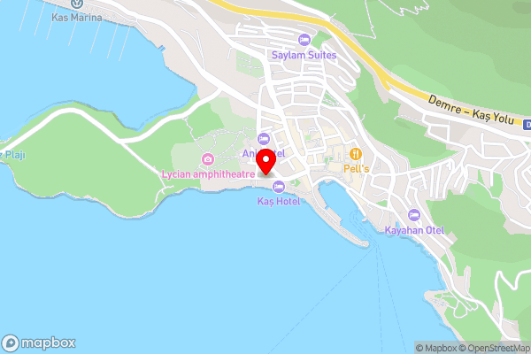 Kaş Old Town Hotel - Hotel Location Map