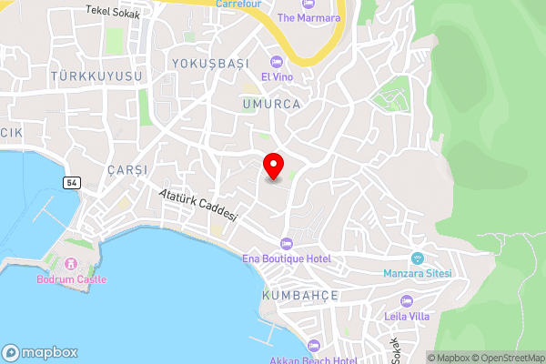 Kavala Hotel Bodrum - Hotel Location Map