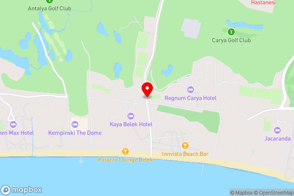 Kaya Belek - Hotel Location Map