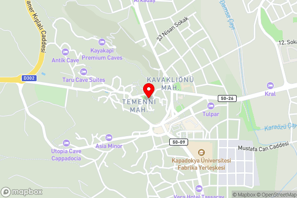 kayadibi cave hotel - Hotel Location Map