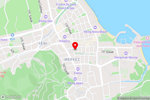 Kemer Royal Beach - Hotel Location Map