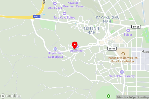 Kemerhan Cave Suites - Hotel Location Map