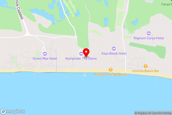 Kempinski Hotel The Dome Belek - Hotel Location Map