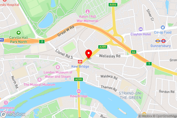 Kew Bridge by Charles Hope - Hotel Location Map