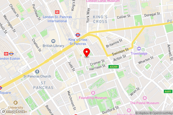 Kings Cross Hotel London - Hotel Location Map
