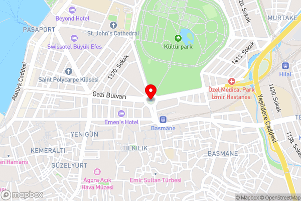 KİVA ALAÇATI - Hotel Location Map