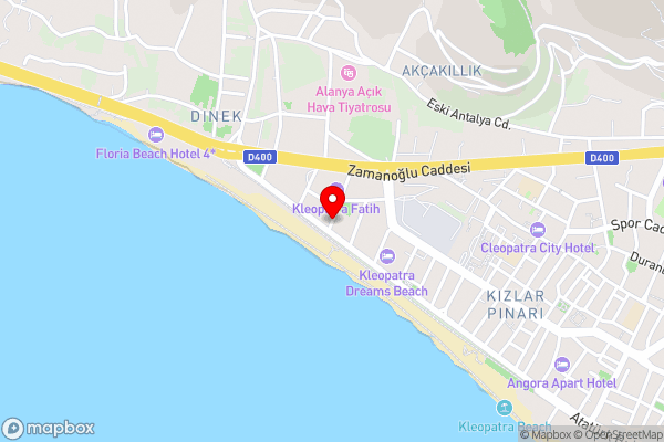 Kleopatra Ada Hotel - Hotel Location Map