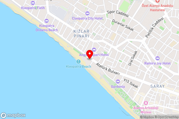 Kleopatra Ikiz Hotel - Hotel Location Map