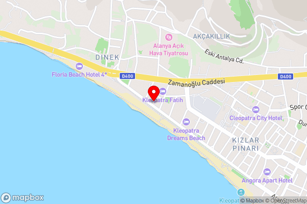 Kleopatra Life Hotel - Hotel Location Map