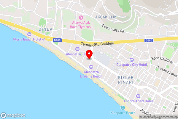 Kleopatra Royal Palm Hotel - Hotel Location Map