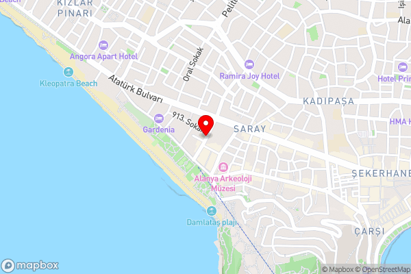Kleopatra Saray Hotel - Hotel Location Map