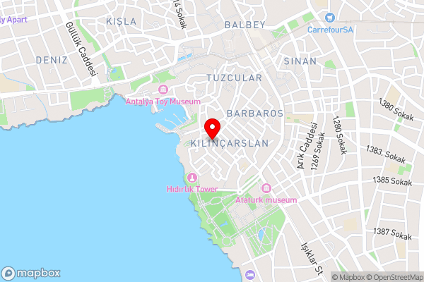 Konak Hotel Kaleiçi - Hotel Location Map
