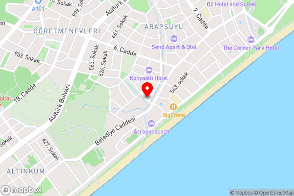 köprübaşı aile apart - Hotel Location Map