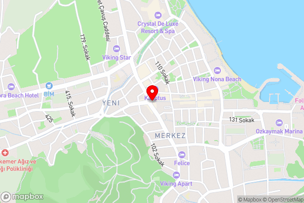 Korient otel - Hotel Location Map