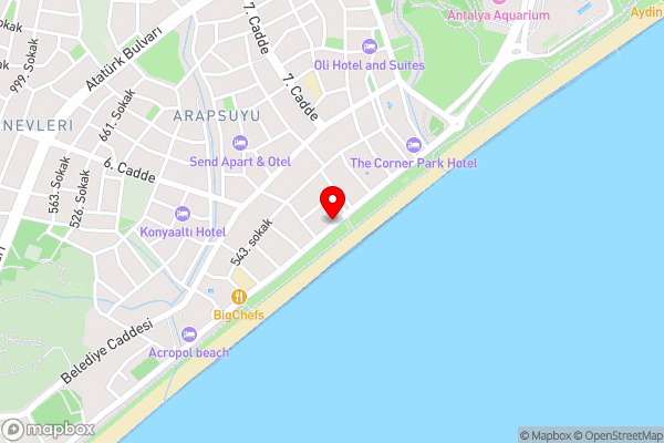 Kristal Beach Hotel - Hotel Location Map