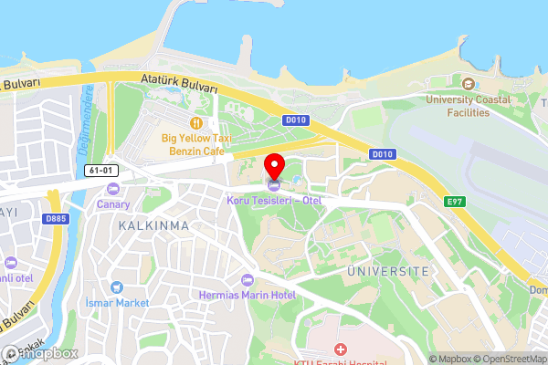 KTÜ Koru Otel - Hotel Location Map