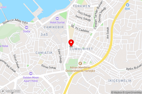 Kuşadası Deniz Tatil Evleri - Hotel Location Map