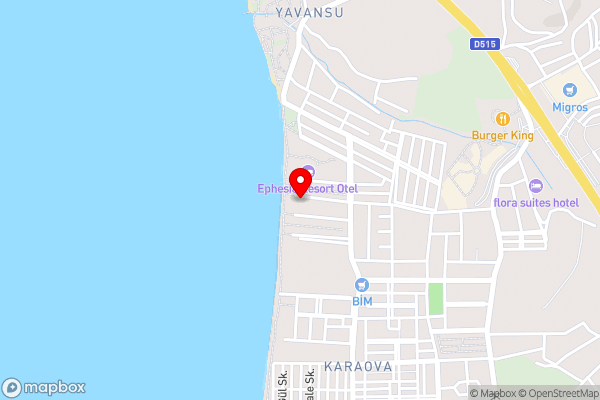 Kuşadası Denize Sıfır Tatil Odaları - Hotel Location Map
