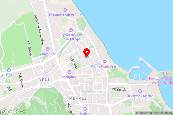 Kutberk Hotel Kemer - Hotel Location Map