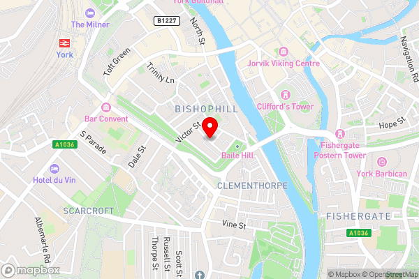 Kyme Street, central York - Hotel Location Map