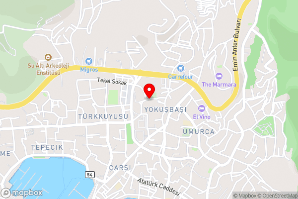 laden hotel bodrum - Hotel Location Map