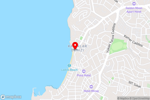 Ladies Beach Suite Hotel - Hotel Location Map
