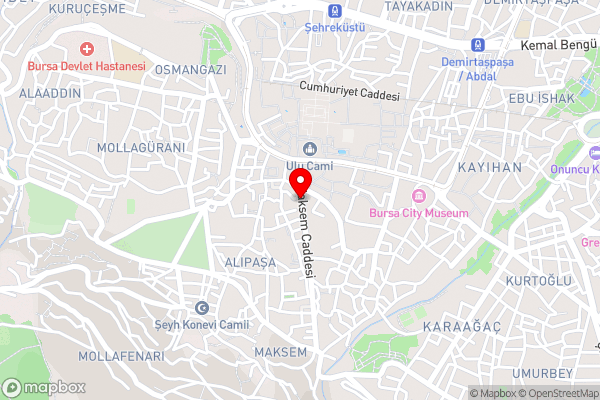 Lal Hotel Bursa - Hotel Location Map